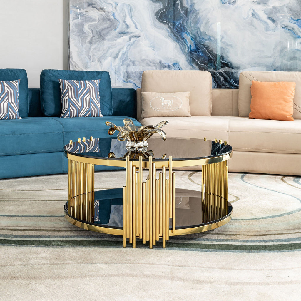 stainless steel coffee table
