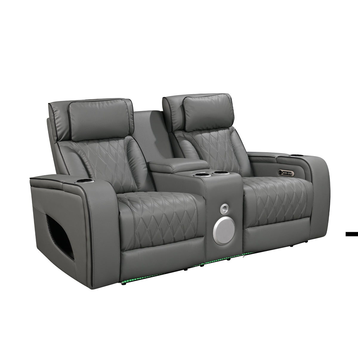 Jessie Power Recliner Gray 2-seater Loveseat