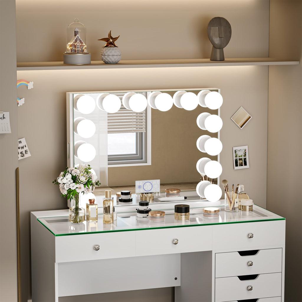 VANITII Marilyn Hollywood Vanity Mirror Pro with Jewelry Organizer