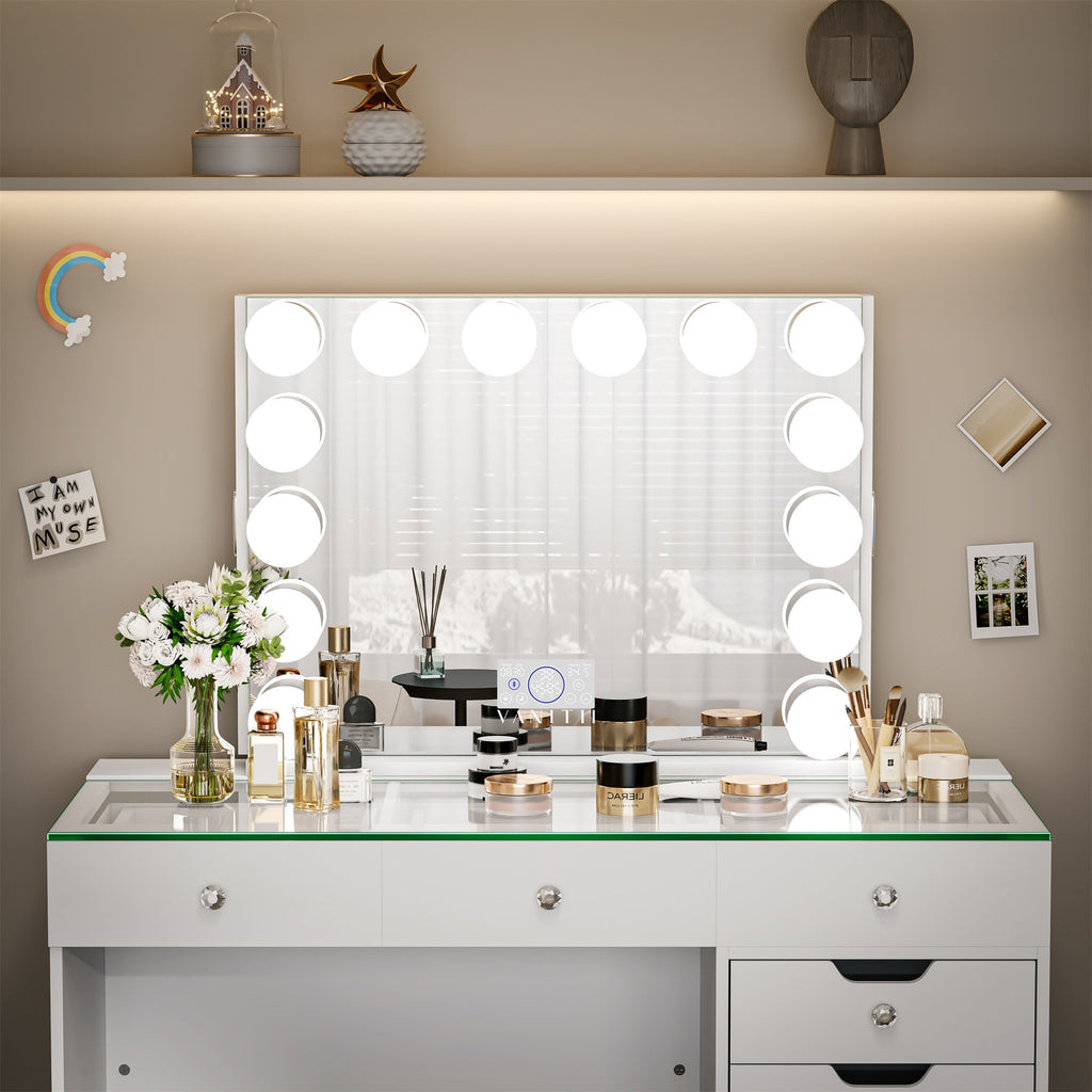 VANITII Marilyn Hollywood Vanity Mirror Pro with Jewelry Organizer