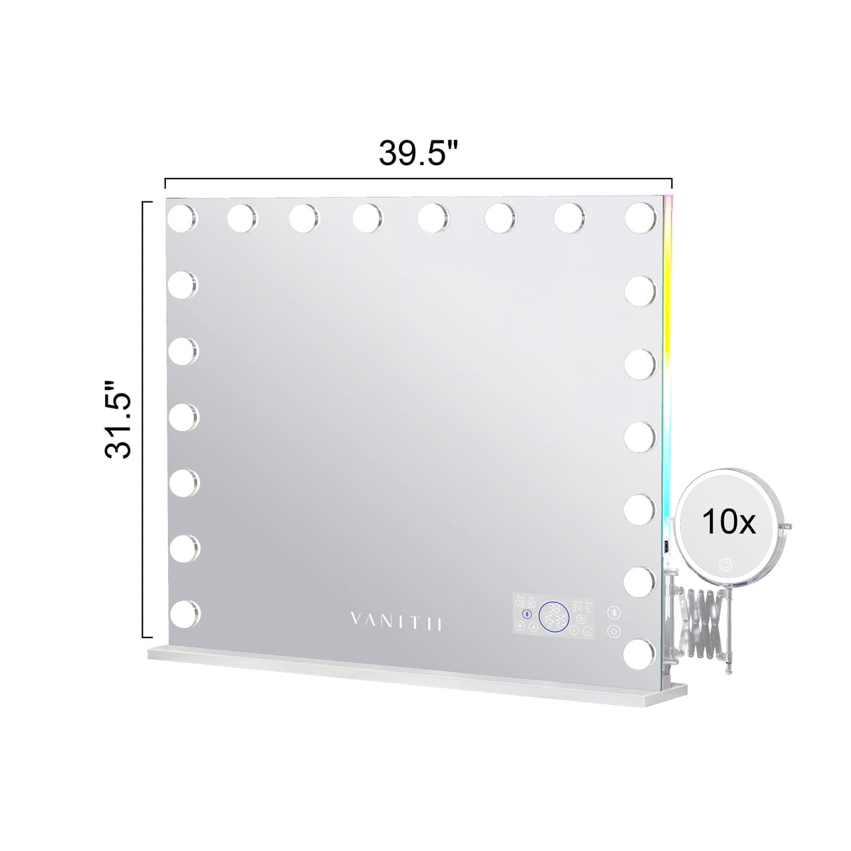 VANITII Hollywood 20 Bulbs Light Mirror with Bluetooth