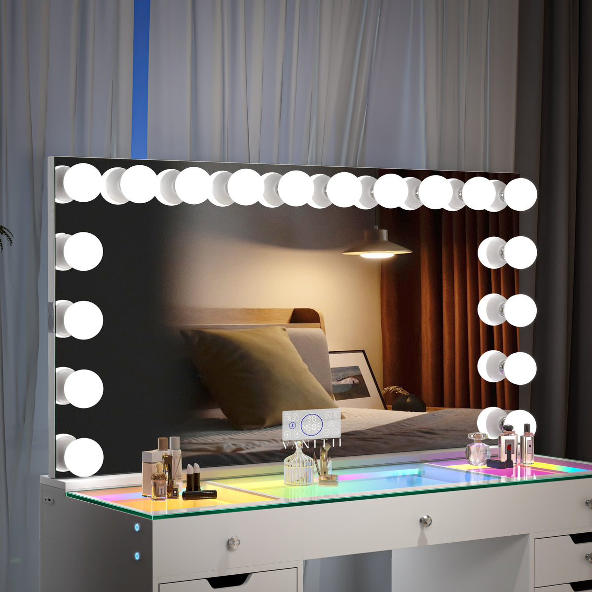 VANITII Hollywood 18 Light Vanity Mirror