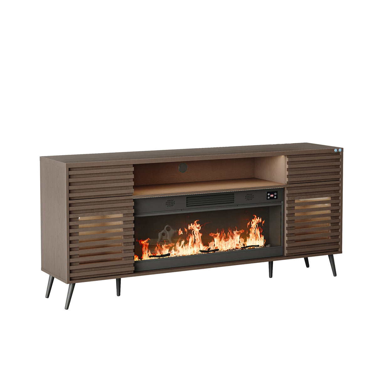 SITA Fully Assembled 71" TV Stand with Electric Fireplace