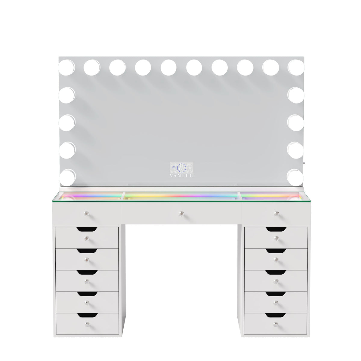 VANITII Eva Vanity Set with 18 Bulbs Hollywood Vanity Mirror