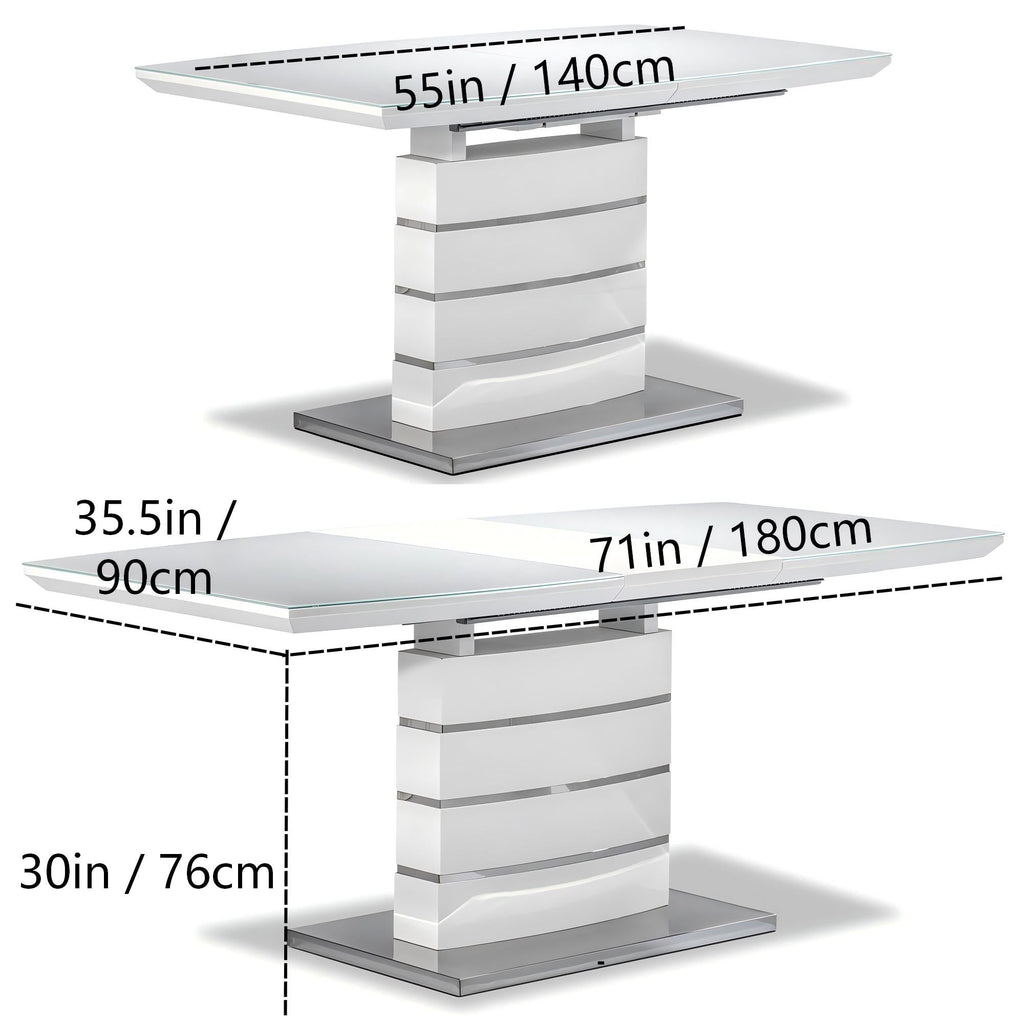 Extendable Table with Handle Chairs-2PCS/CTN
