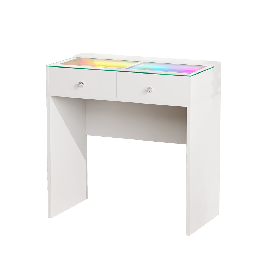 VANITII Scarlet 2 Top Drawers Vanity Desk