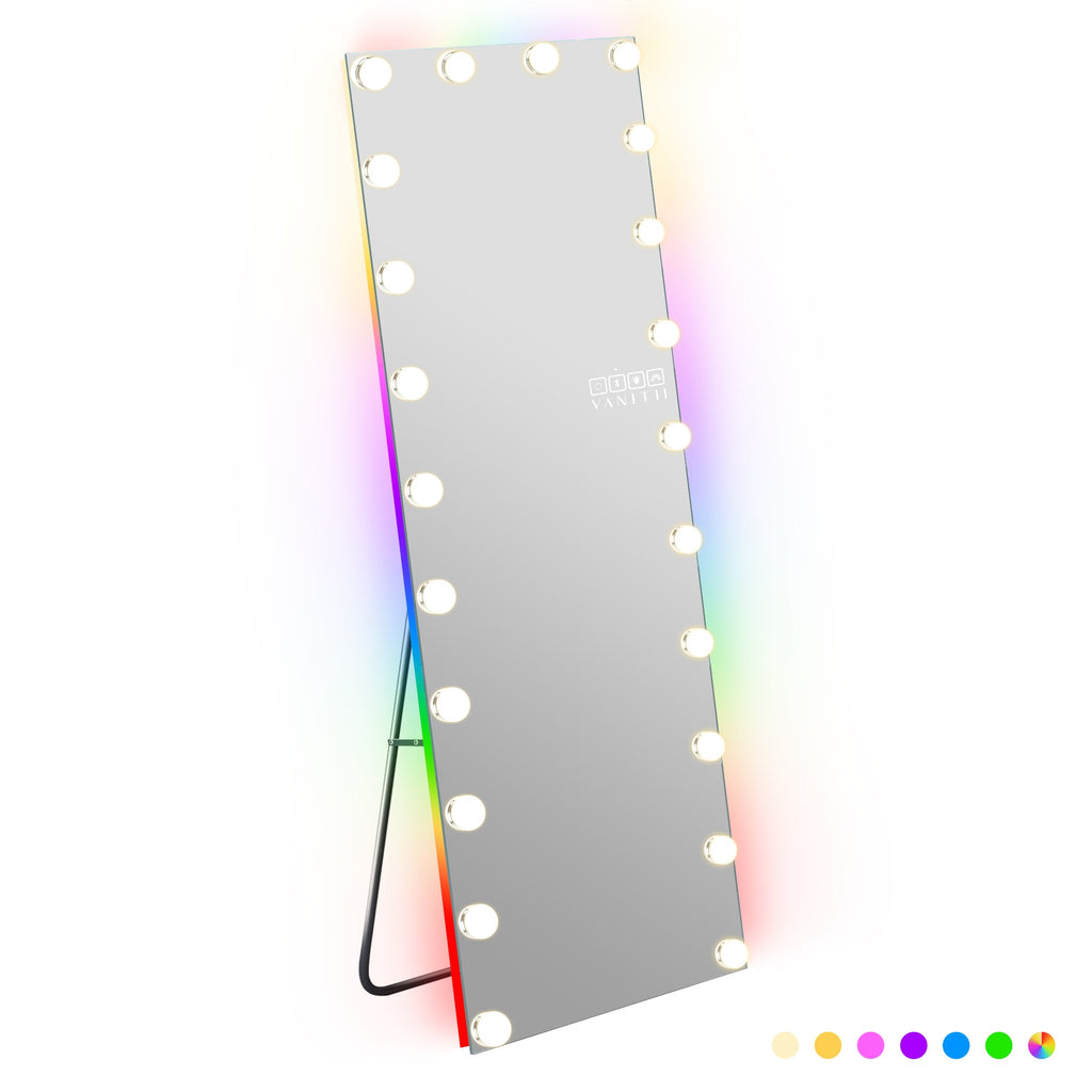 VANITII Hollywood Vanity Mirror - Full Length Vanity Mirror with RGB Lighting