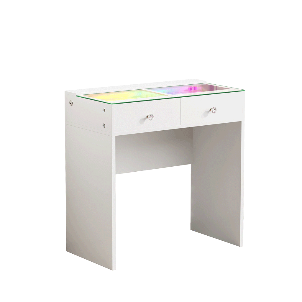 VANITII Scarlet 2 Top Drawers Vanity Desk