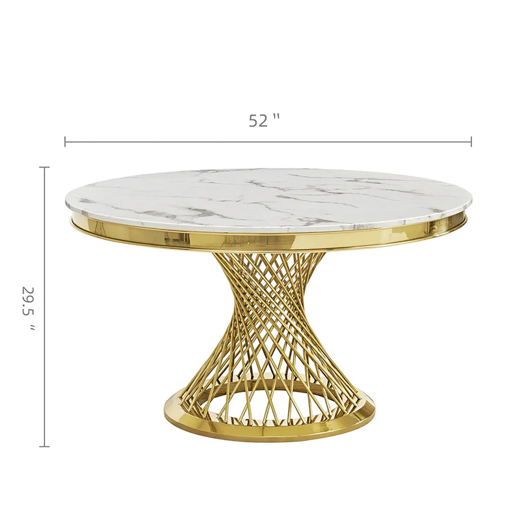 Durable Dining Table with Marble Top