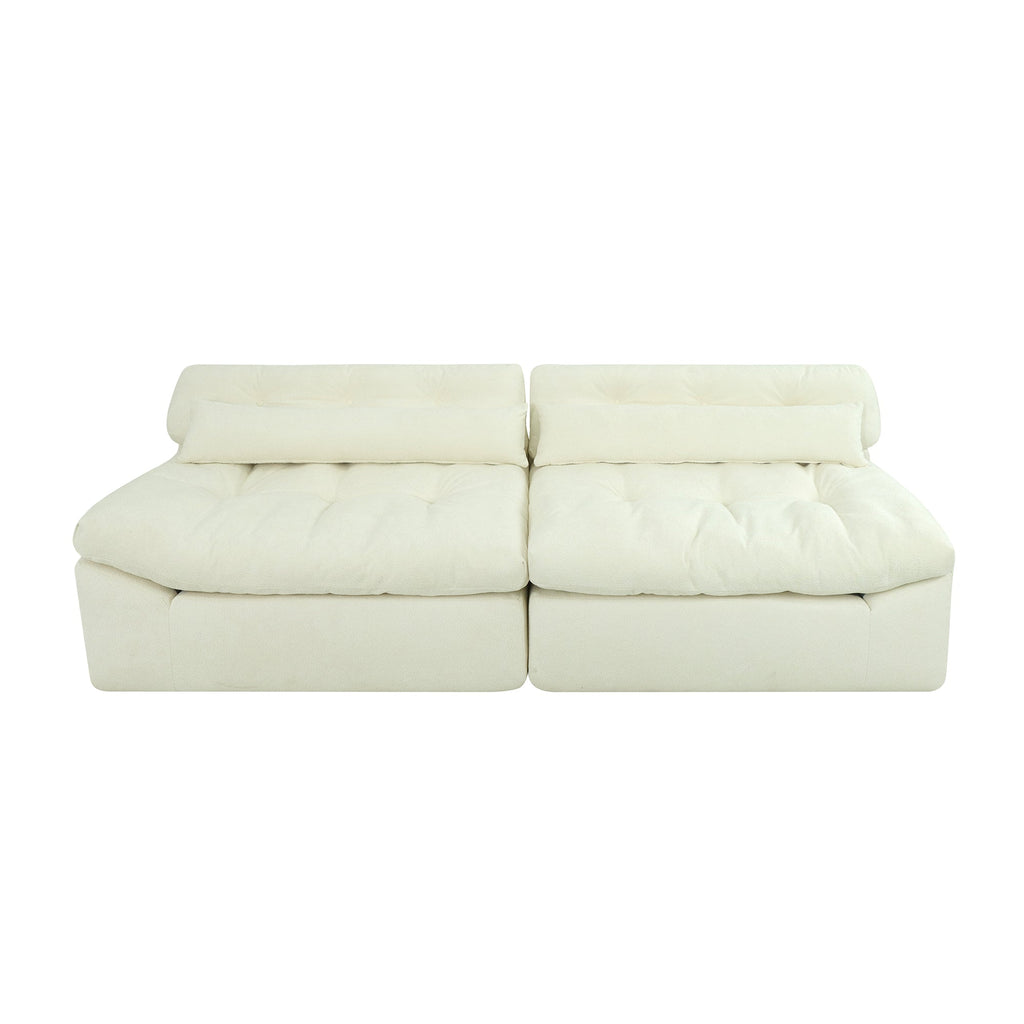 Loveseat Sofa Modern 2-Seater Velvet Couch for Living Rooms