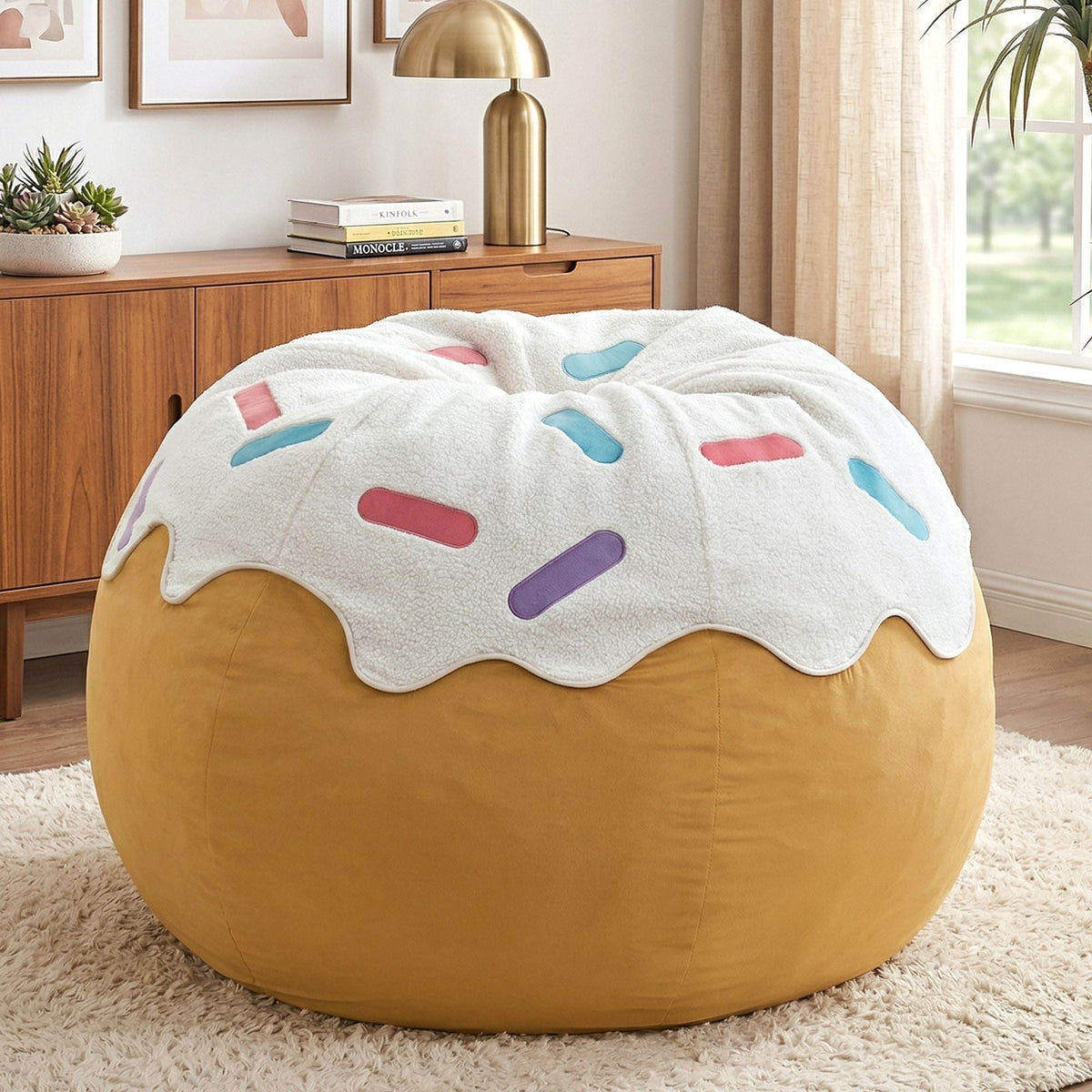 Oversized Sports Bean Bag Chair - Giant Plush Sofa with Filler