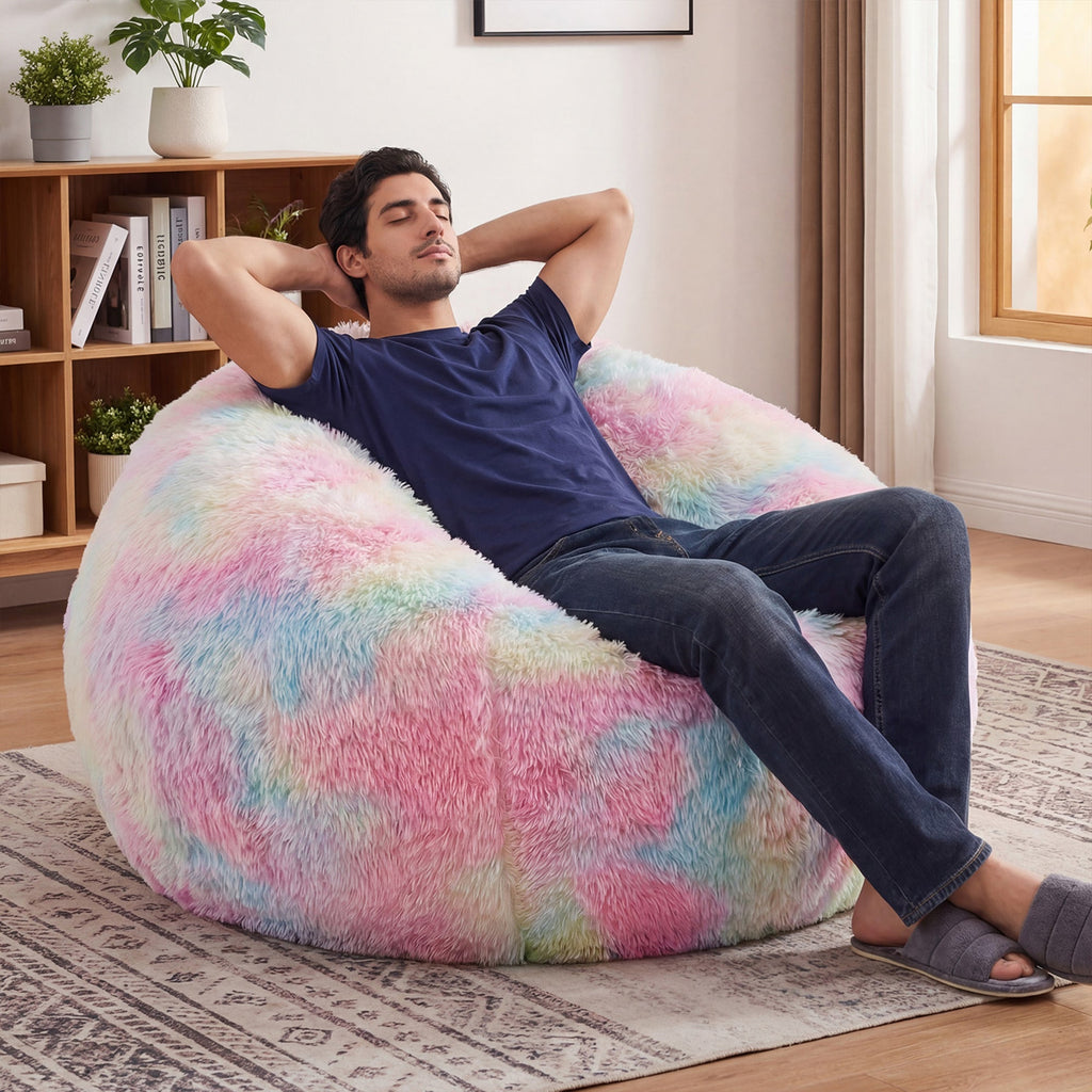 Oversized Sports Bean Bag Chair - Giant Plush Sofa with Filler