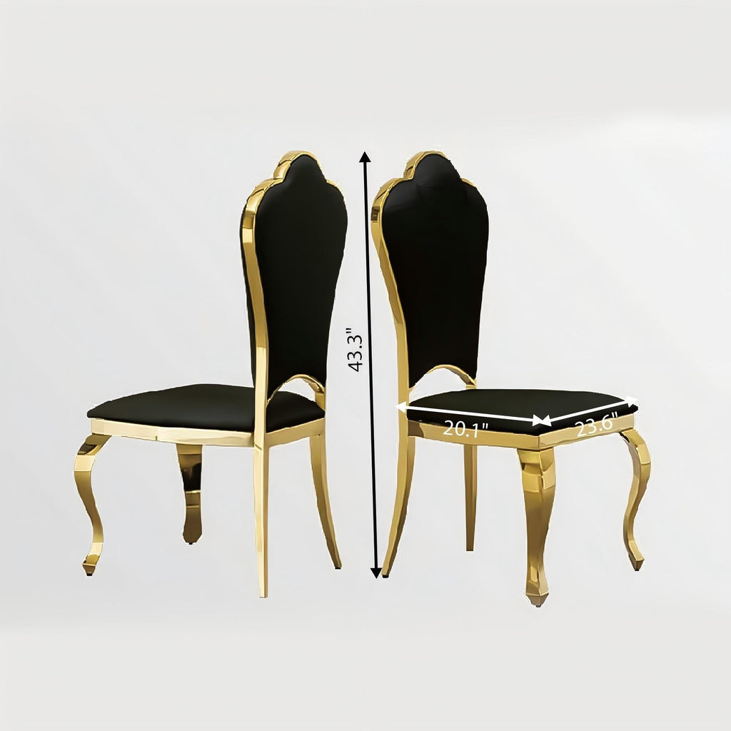 201 Stainless Steel PU Dining Chair ,Luxury Upholstered  Chair  4pcs/CTN