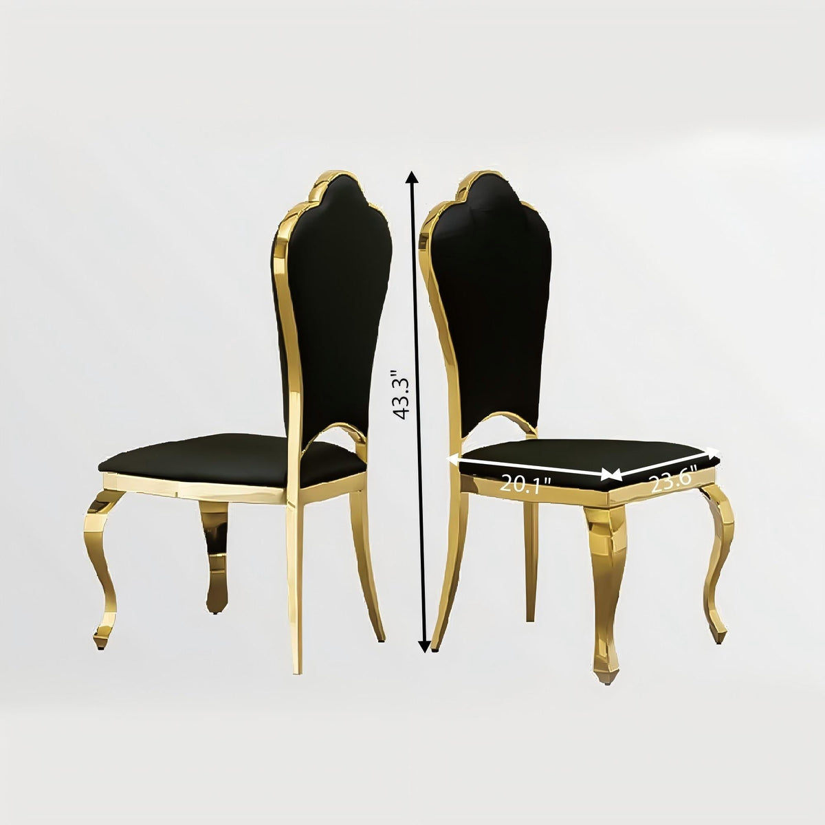 201 Stainless Steel PU Dining Chair ,Luxury Upholstered  Chair  4pcs/CTN