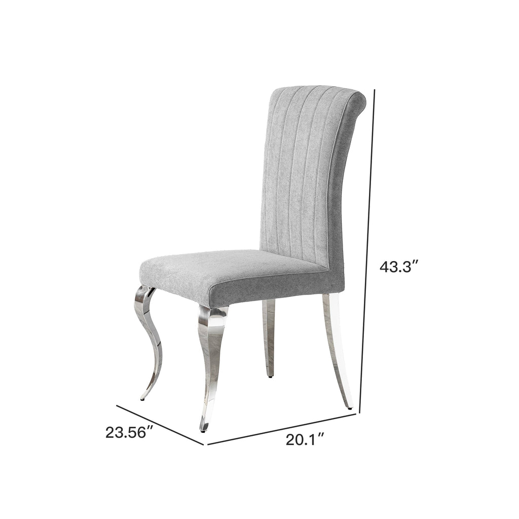 Modern High Back dining chair，201 Stainless Steel  6pcs/CTN