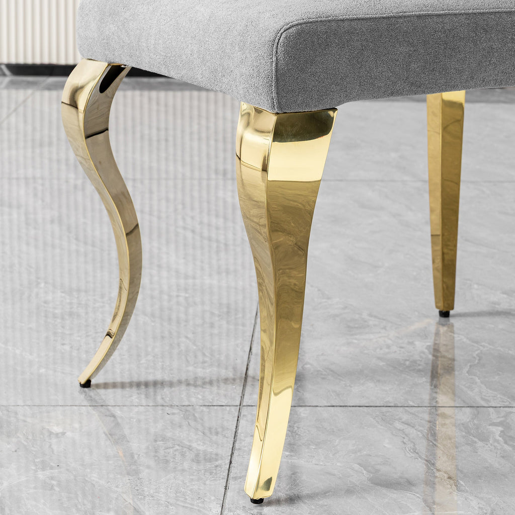 Modern High Back dining chair，201 Stainless Steel  6pcs/CTN