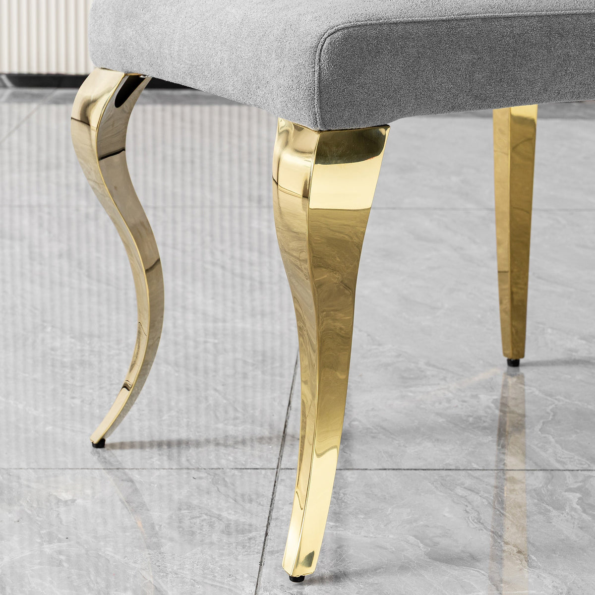 Modern High Back dining chair，201 Stainless Steel  6pcs/CTN