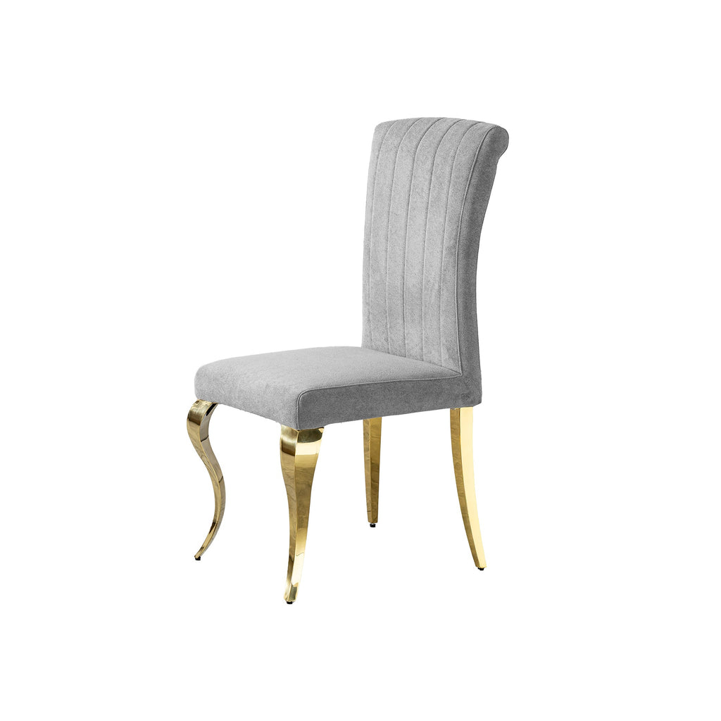 Modern High Back dining chair，201 Stainless Steel  6pcs/CTN