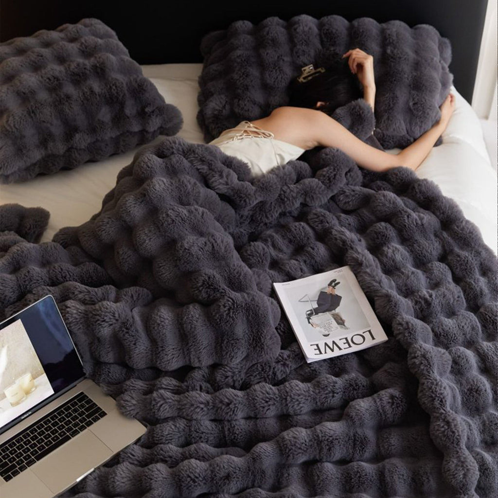 Teddy Fleece Sofa Blanket