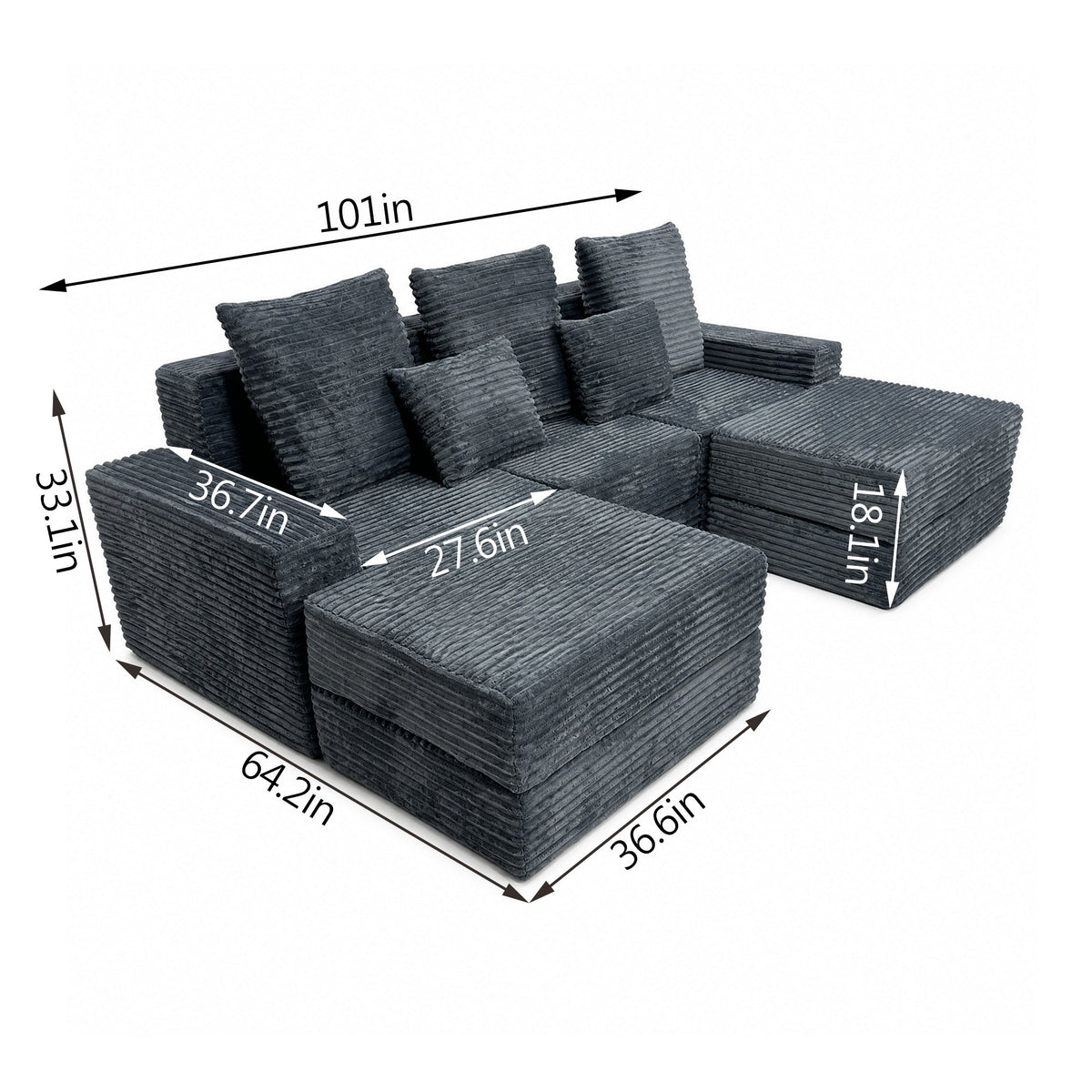 Modular Sofa Bed 3SET-02
