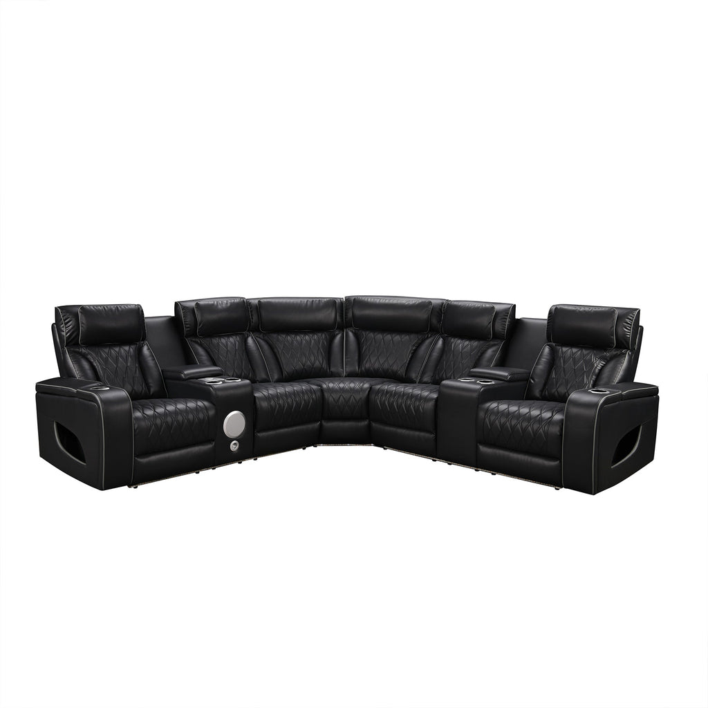 Power Recliner Sectional MC2953 Black
