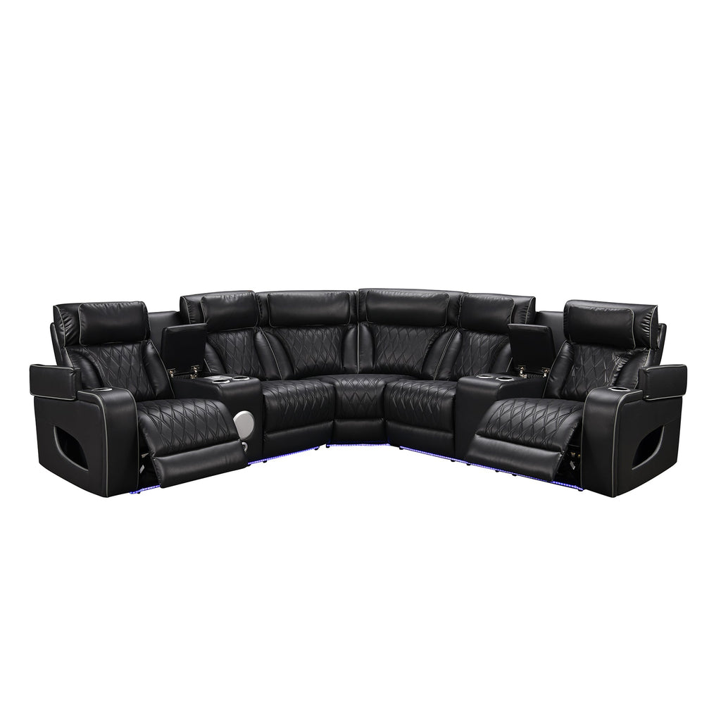 Power Recliner Sectional MC2953 Black