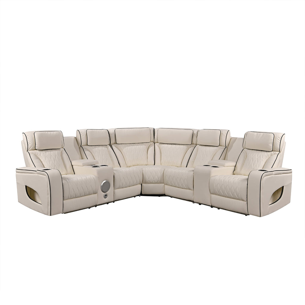 Power Recliner Sectional MC2953 White