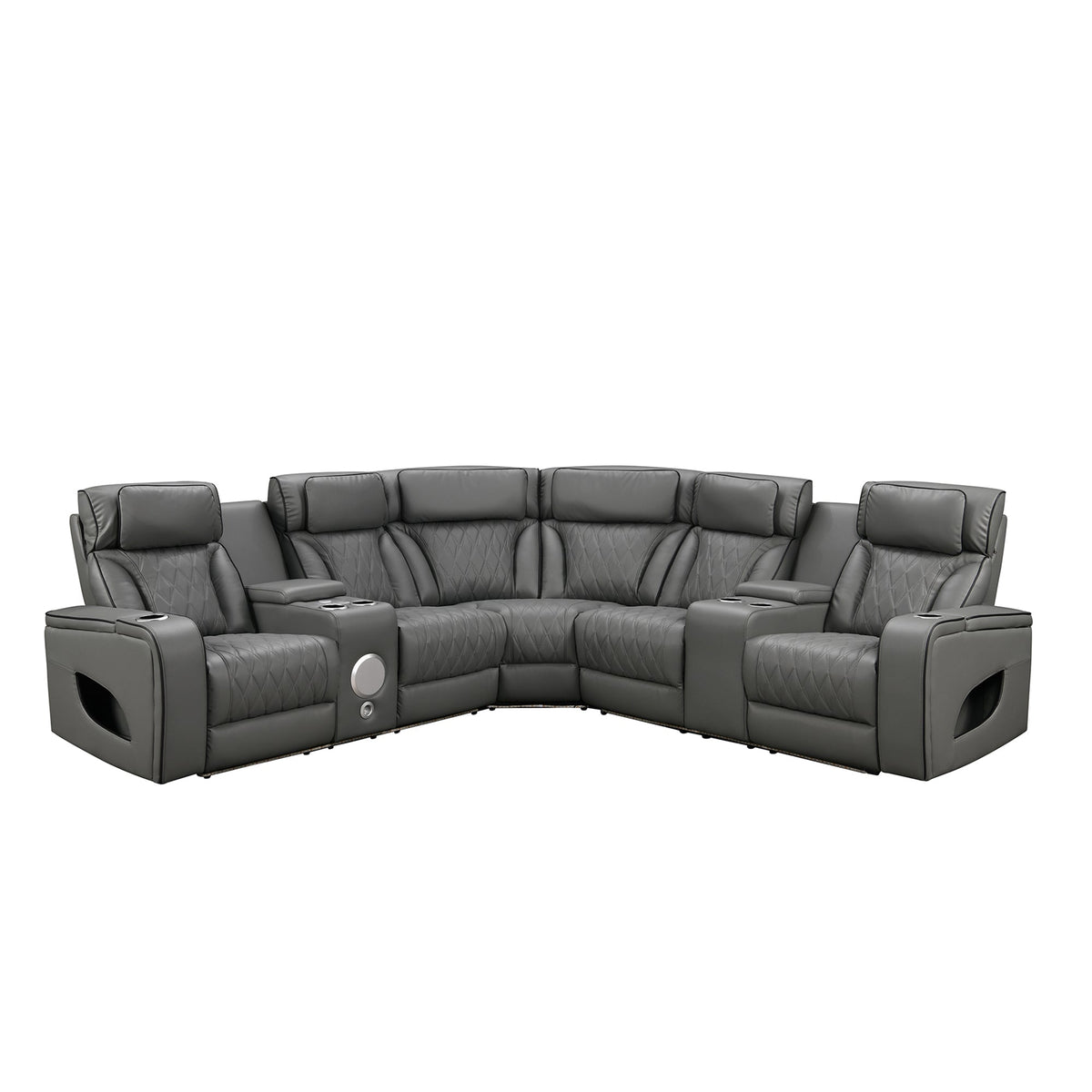 Power Recliner Sectional MC2953 Gray