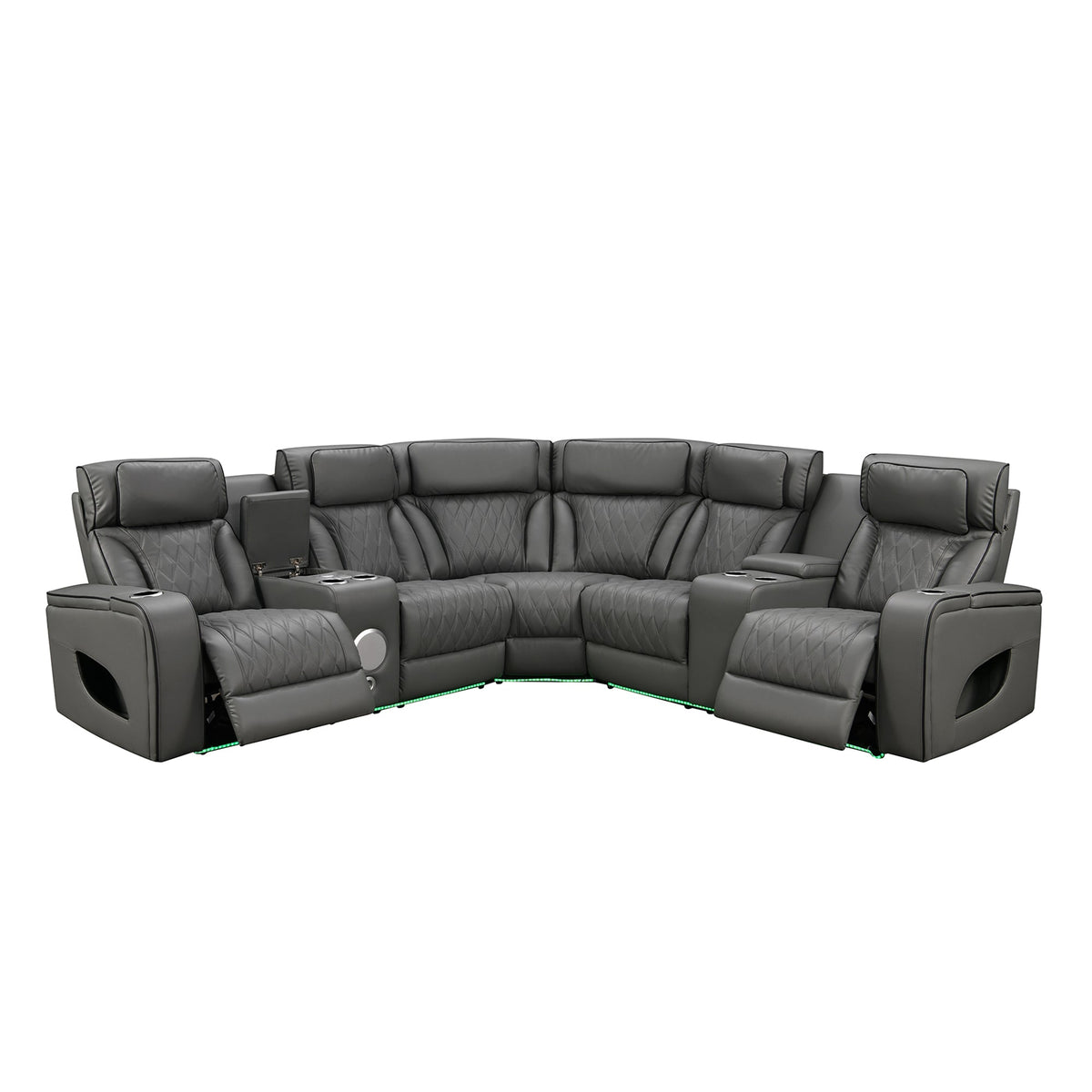 Power Recliner Sectional MC2953 Gray
