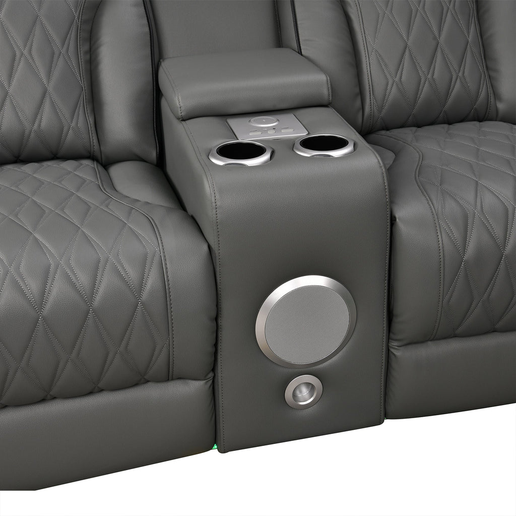 Power Recliner Sectional MC2953 Gray