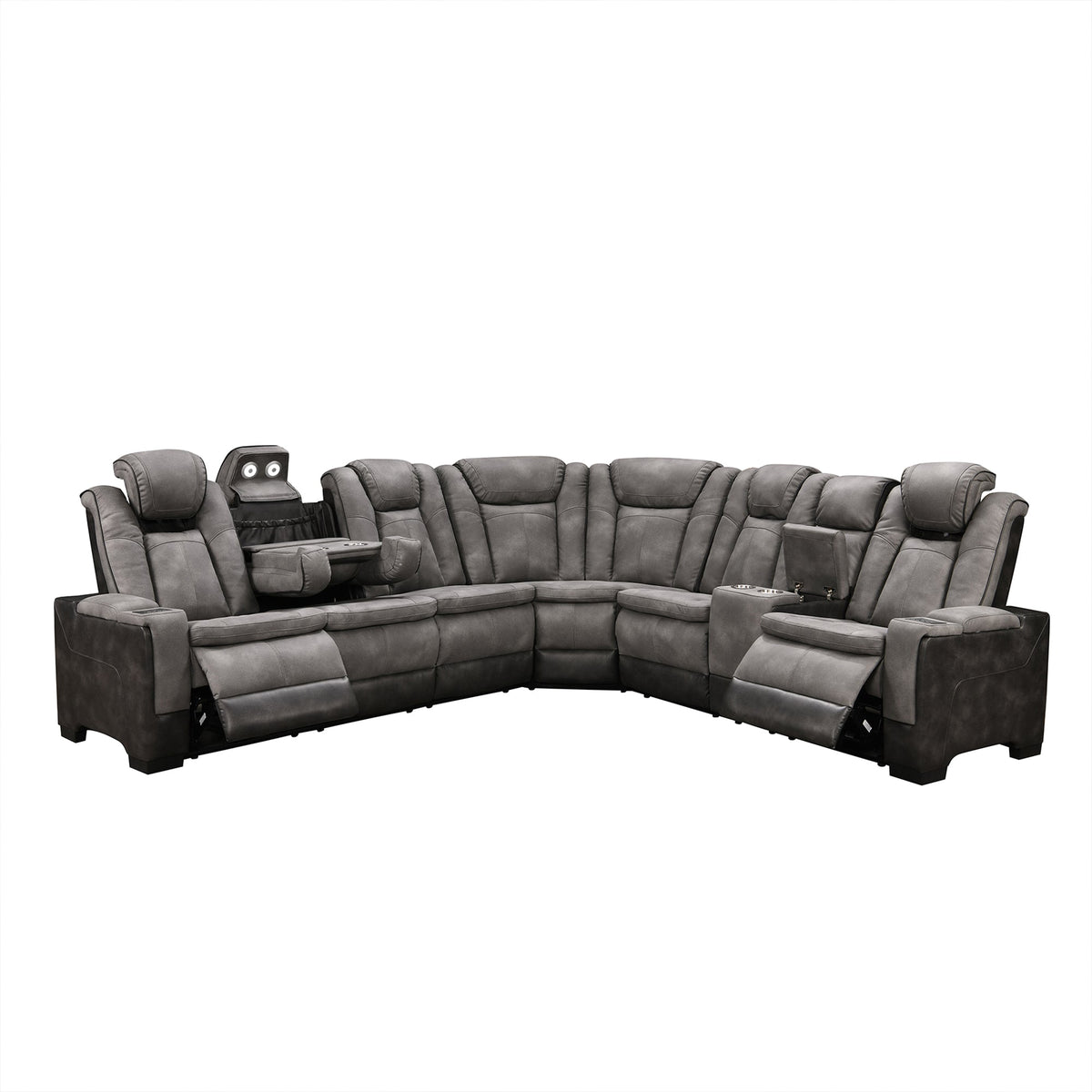 Power Recliner Sectional MC2866 Gray