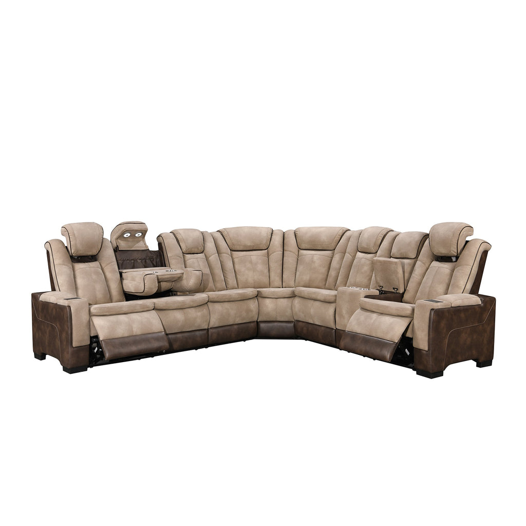 Power Recliner Sectional MC2866 Brown