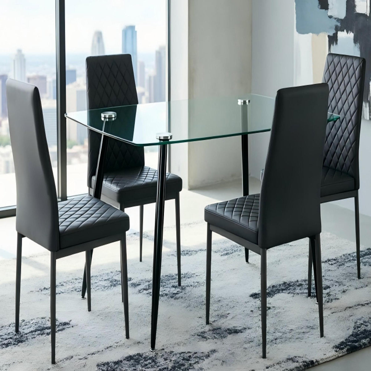 DINING TABLE WITH ADJUSTABLE FEET-DT010