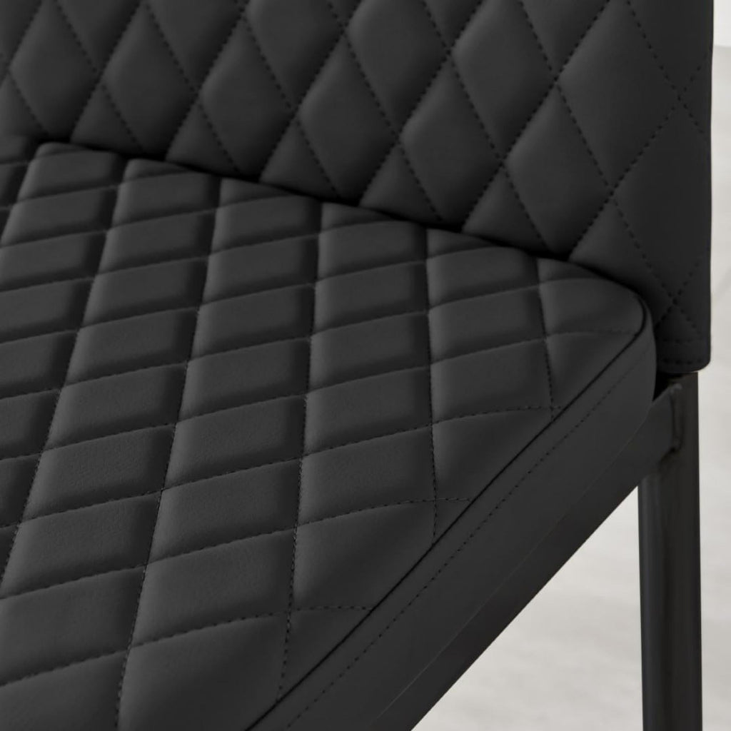 Black Leather Dining Chair -4PCS/CTN-CH010