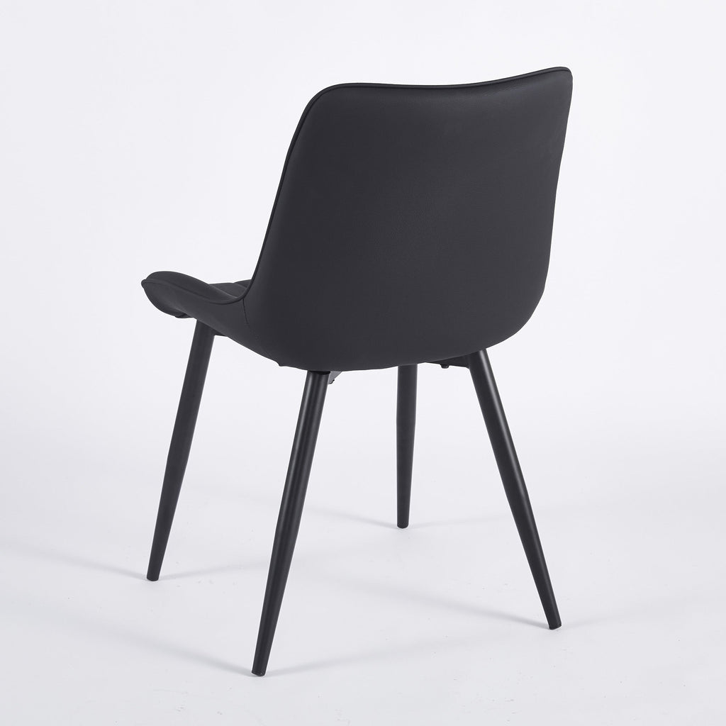 Dining Chairs Modern Leather with Metal Legs 2pCS/CTN