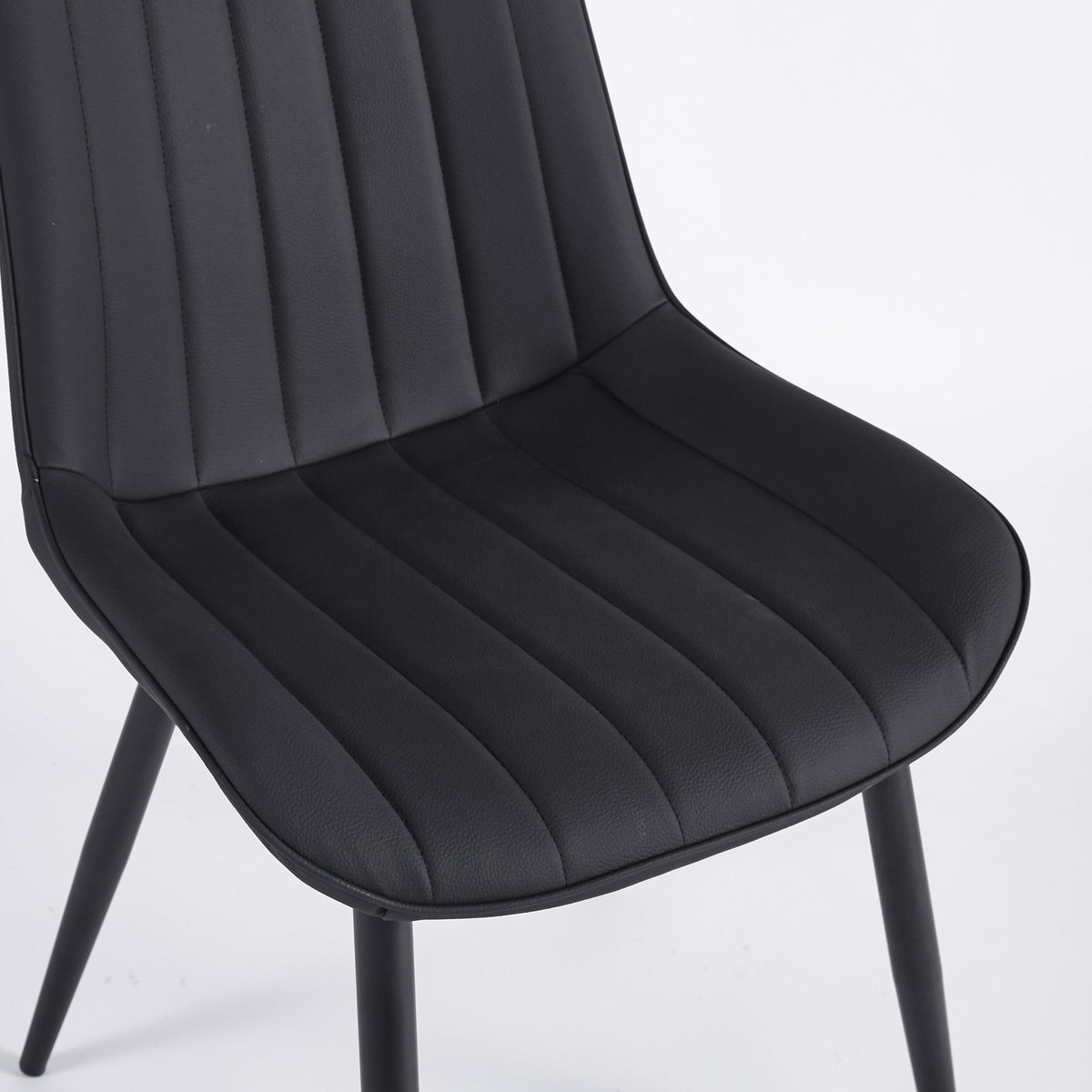 Modern Leather Dining Chairs with Metal Legs 4pCS/CTN