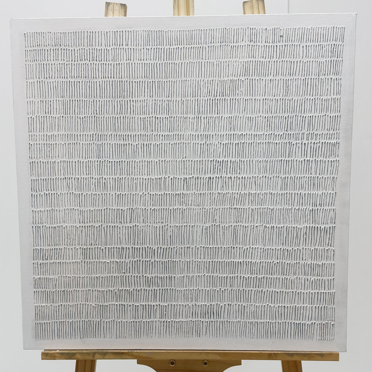 Pure Handmade Black White Textured Contemporary Canvas Home Decor