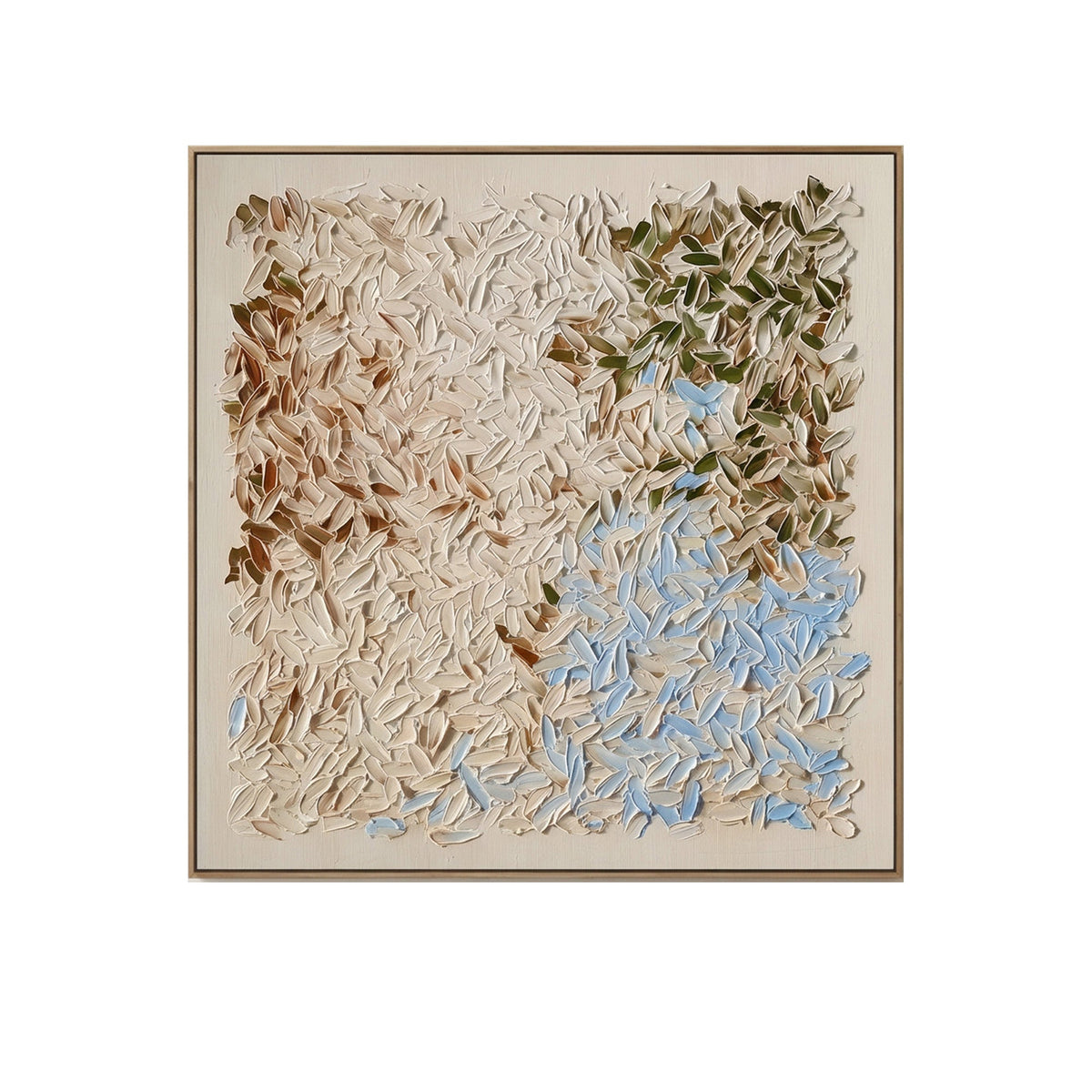Handmade 3D Textured Earth Tone Abstract Canvas
