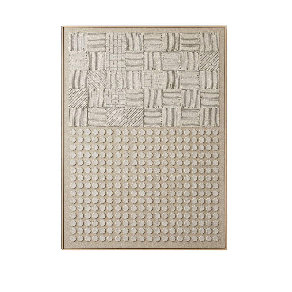 Pure Handmade Cream Neutral Textured Abstract Minimalist Canvas Art