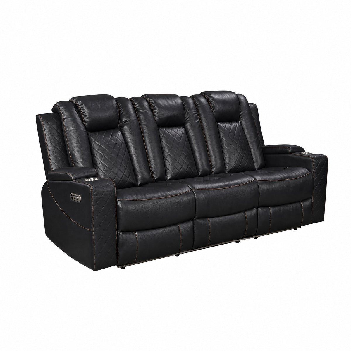 Power Recliner Sofa & Loveseat & Chair MR2855B BLACK