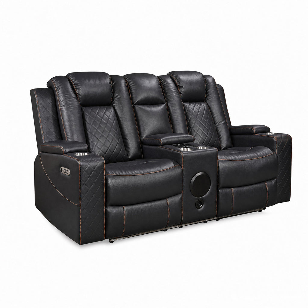 Power Recliner Sofa & Loveseat & Chair MR2855B BLACK