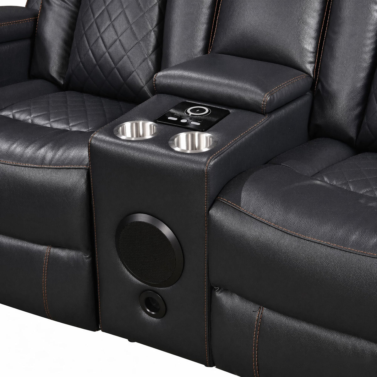 Power Recliner Sofa & Loveseat & Chair MR2855B BLACK