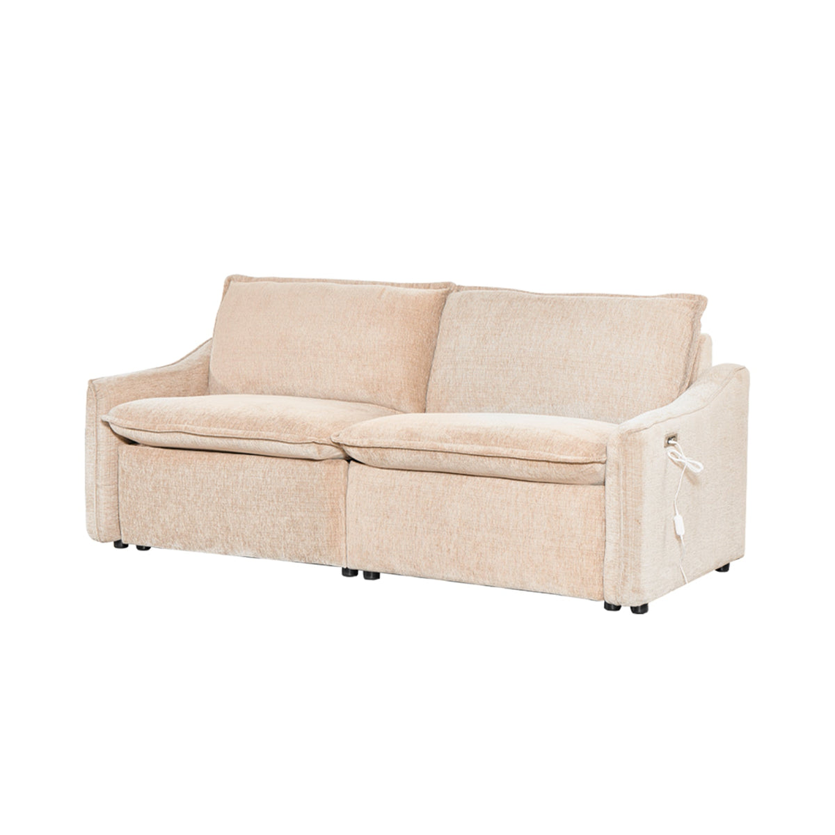 Brown Electric Recliner Sofa Set--MS908-2SET