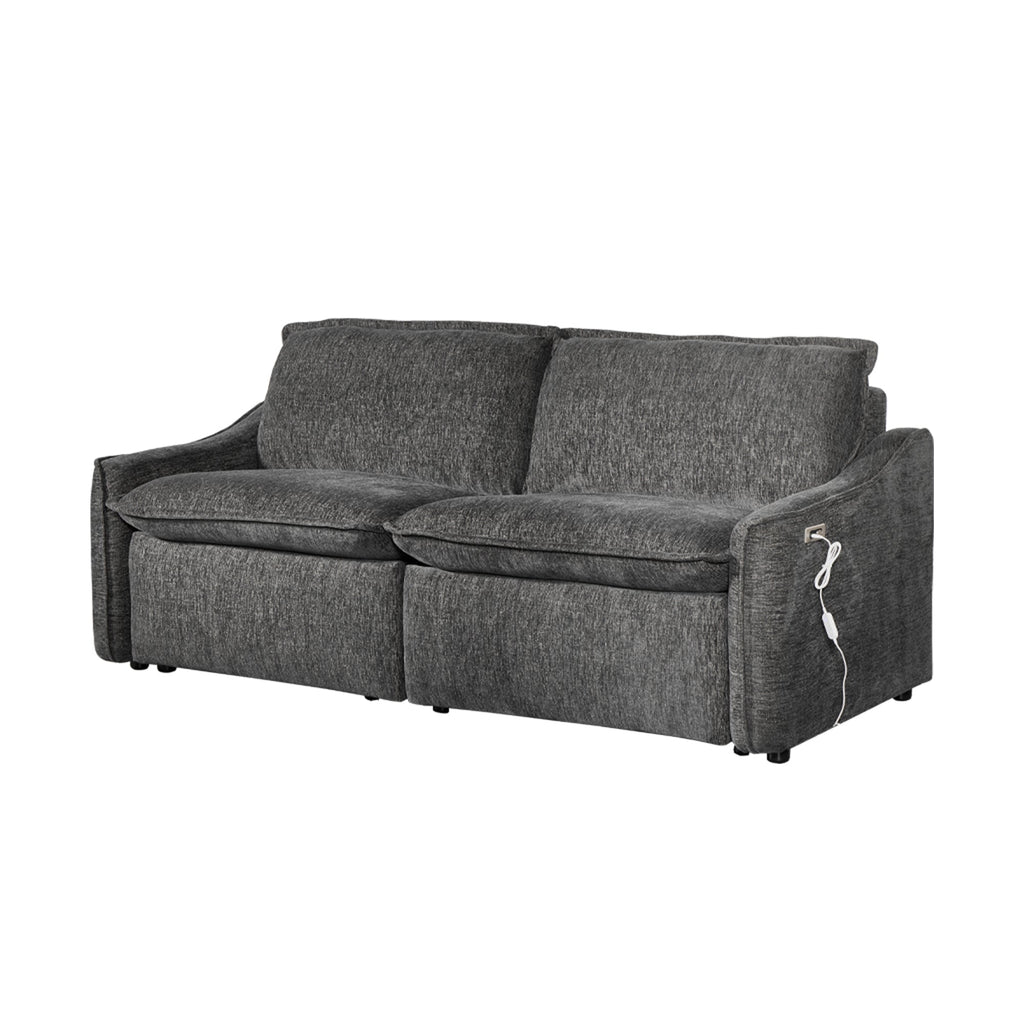 Grey Electric Recliner Sofa Set--MS908-2SET