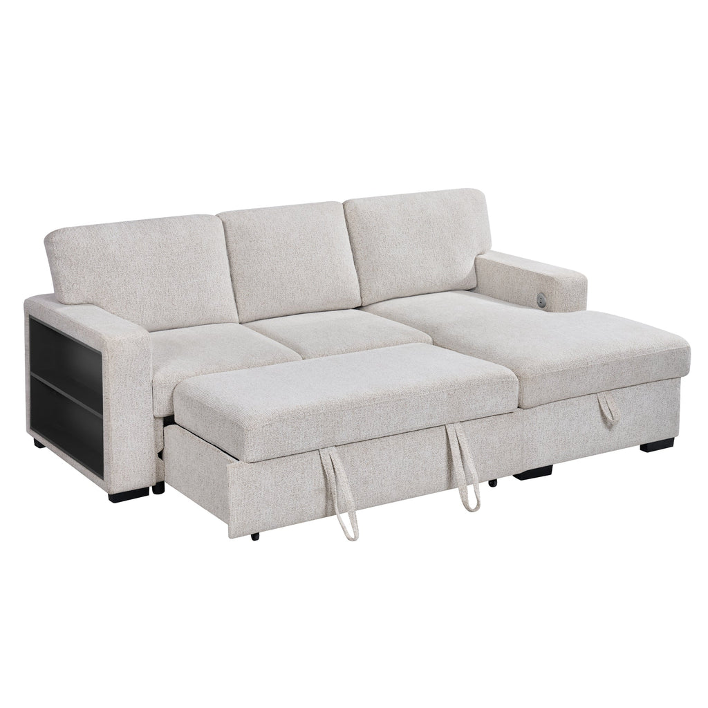 Multi- functional sofa sleeper-L3550-Creambrown
