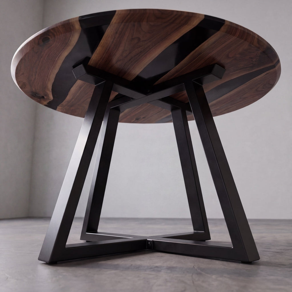 Black Carbon Steel Cross Side Table Frame-MTY0180（1pcs/CTN）