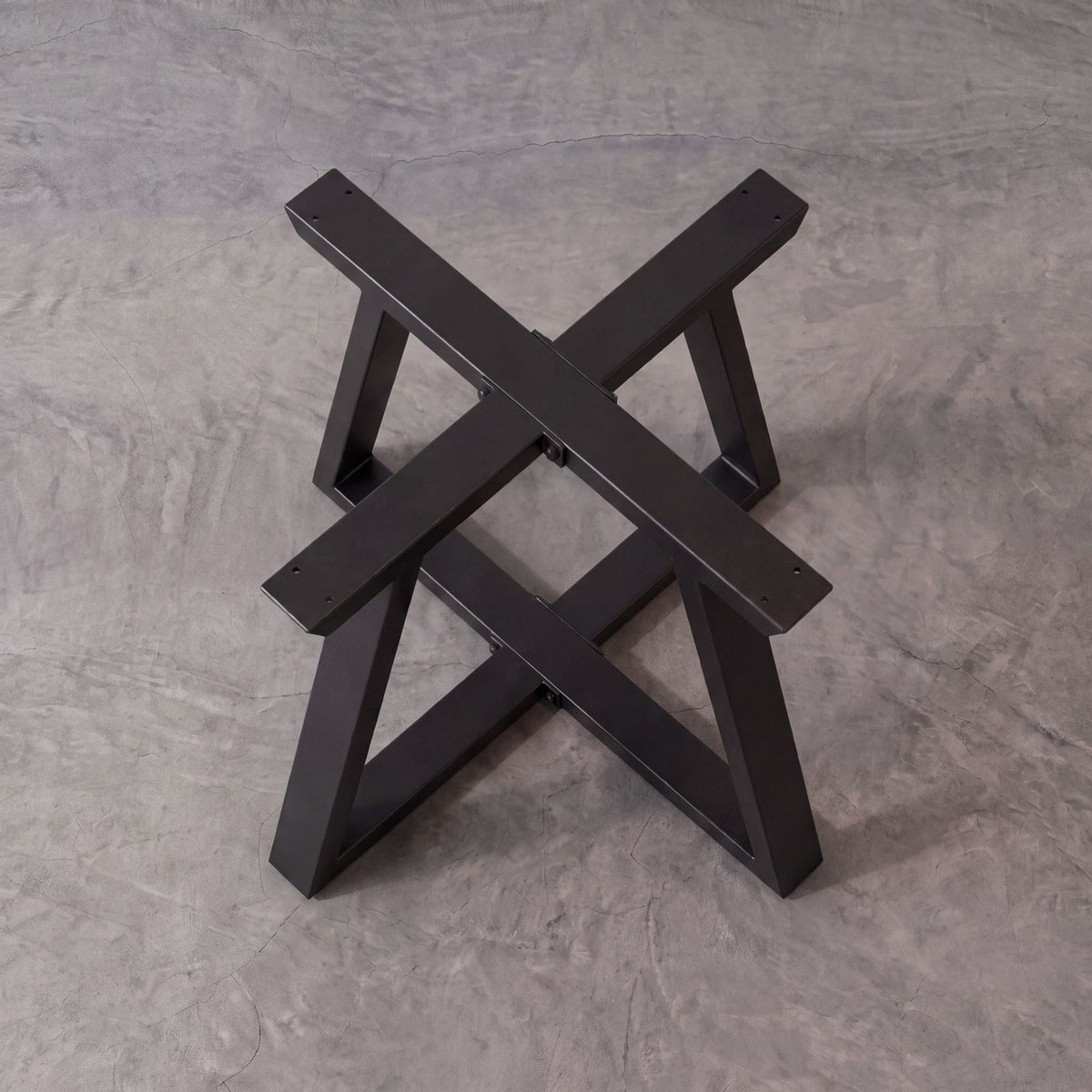 Black Carbon Steel Cross Side Table Frame-MTY0180（1pcs/CTN）