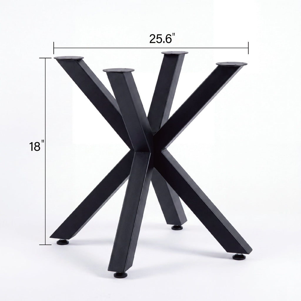 Black Carbon Steel X-Shape Side Table Base（1pcs/CTN）