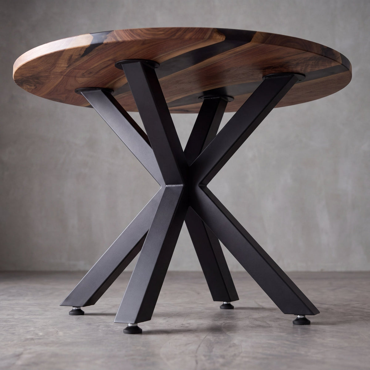 Black Carbon Steel X-Shape Side Table Base（1pcs/CTN）