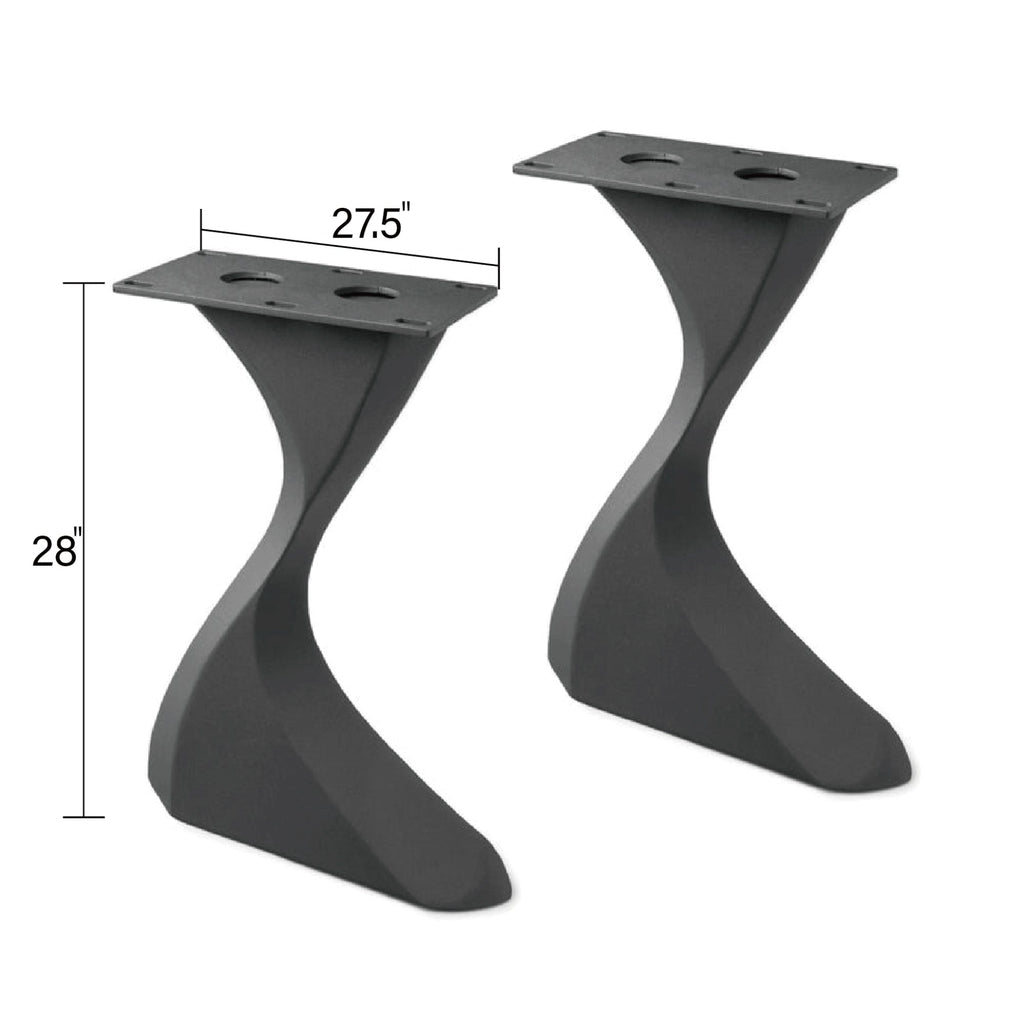 Black Z-Shape Carbon Steel Table Leg Frame（2pcs/CTN）